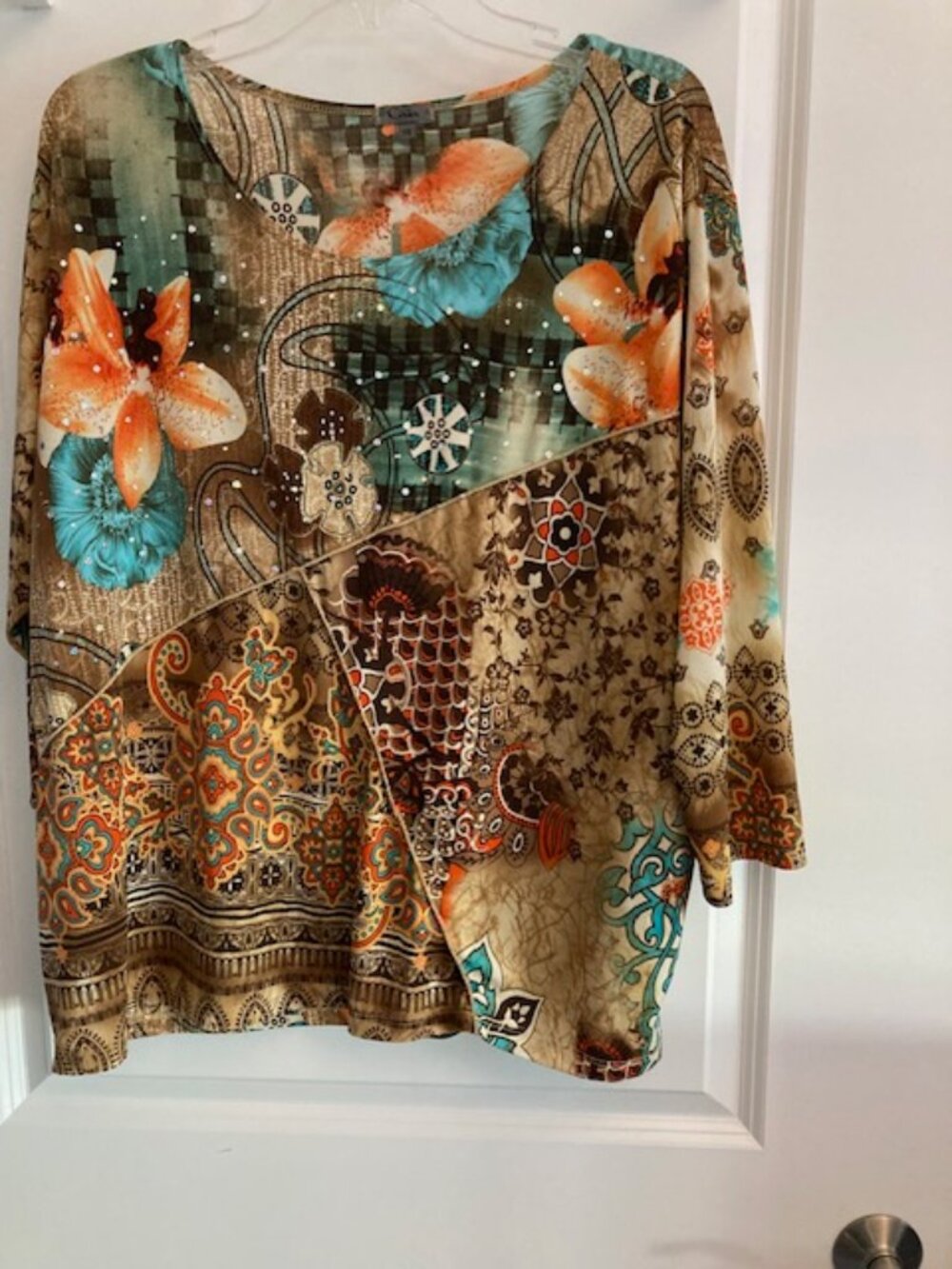 3/4 sleeve Caia Top - Size 1xl